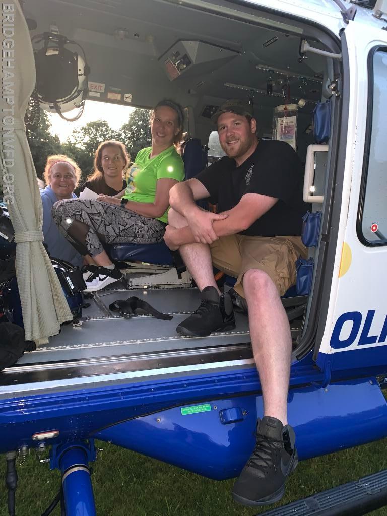 Participants get a feel for the space inside Suffolk County Police Medevac.